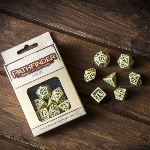 Miniatura 3 de Q WORKSHOP Pathfinder Playtest RPG Juego de dados 7 piezas ornamentadas