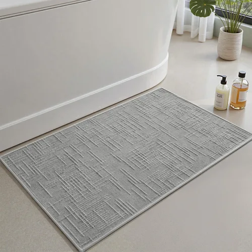Miniatura 14 de AMOAMI Alfombra de Baño Antideslizante Súper Absorbente de Secado Rápido Alfombras de Baño para Piso de Baño Respaldo de Goma Lavable Alfombras