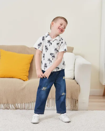 Miniatura 20 de Renotemy Ropa de bebé para niño, trajes de mezclilla, sudadera con capucha para bebés, pantalones de mezclilla, ropa para niños pequeños