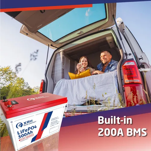 Miniatura 8 de XRH - Batería de litio LiFePO4 de pequeño volumen de 12 V 300 Ah, BMS integrado de 200 A, potencia máxima de 2560 W, 4000-15000 ciclos profundos