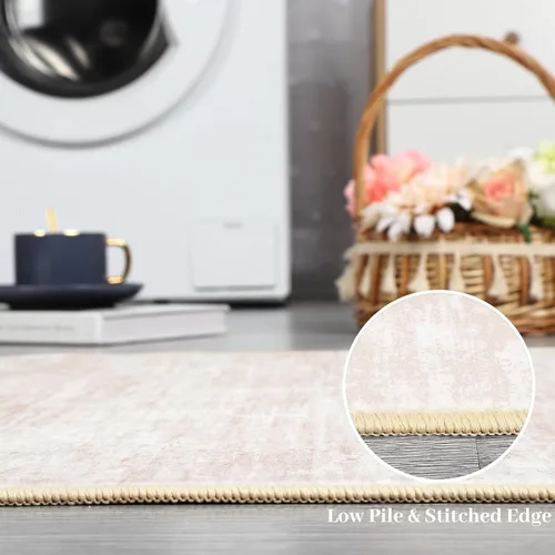Miniatura 8 de RUGSREAL - Tapete pequeño de 2x3 con base de goma, resistente a las manchas, moderno, color liso, contemporáneo lavable, para la entrada, sala