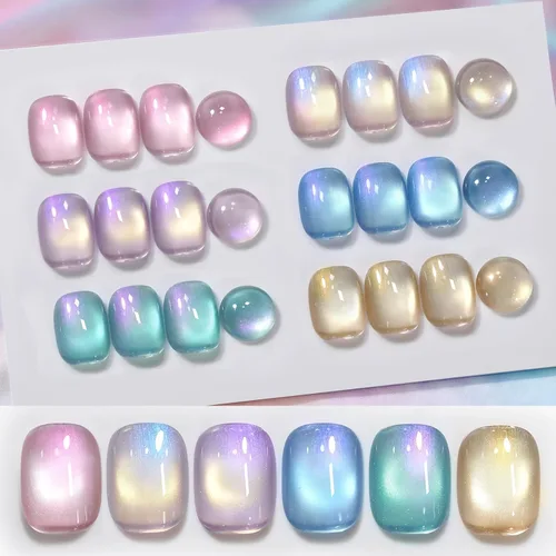 Miniatura 22 de Born Pretty - Esmalte de uñas en gel magnético Cat, set de esmalte de uñas de gel brillante retro magnético de 6 colores, kit de esmalte de uñas Oda