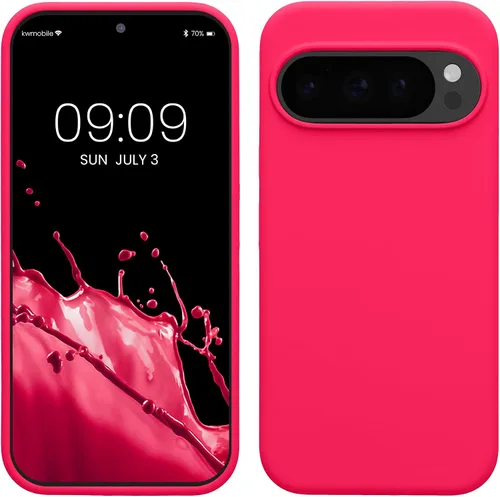 Miniatura 8 de kwmobile Funda Compatible con Google Pixel 6 Pro - Funda de teléfono de silicona TPU con acabado suave - Azul Arrecife