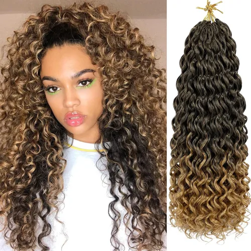 Miniatura 8 de 7 paquetes de cabello rizado de ganchillo GoGo de 6 pulgadas, pelo corto, para mujeres, rizos de playa, trenzas de ganchillo de torsión profunda
