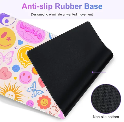 Miniatura 7 de Juego de alfombrilla de mouse grande para juegos, 4 en 1, alfombrilla de escritorio extendida para teclado con reposamuñecas, juego de alfombrilla