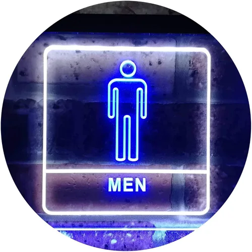 Miniatura 18 de ADVPRO Señal de neón LED de doble color para inodoro e inodoro para hombre, color azul y rojo, 12 "x 8.5" st6s32-i1015-br