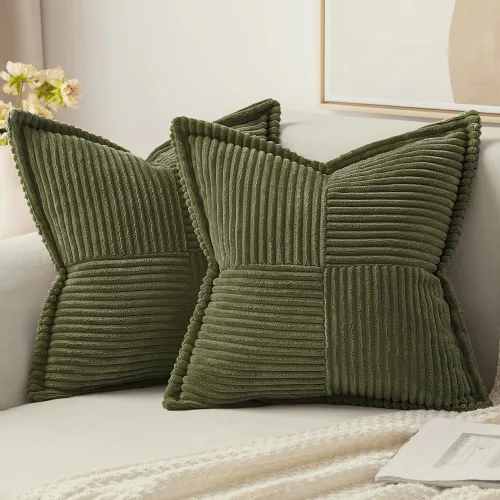 Miniatura 54 de MIULEE - Juego de 2 fundas de almohada decorativas para sofá, cama, sala de estar, 18 x 18 pulgadas, azul bohemio, acentos de estilo bohemio