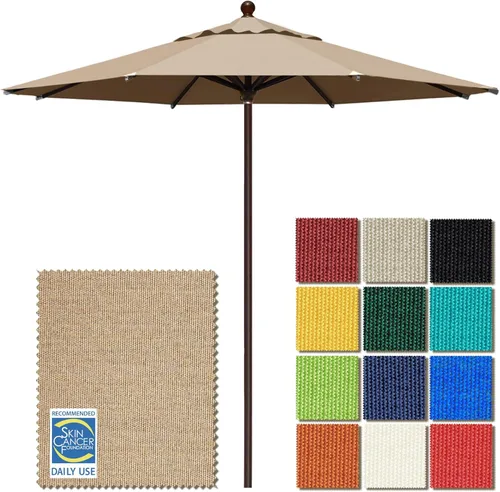 Miniatura 73 de EliteShade USA Sombrilla de Mercado de 9 Pies con Garantía de 10 Años Sin Decoloración, Sombrilla de Patio, Sombrilla de Mesa para Exteriores