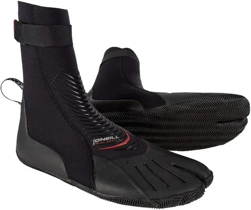 O'Neill Botas de neopreno con punta dividida de 0.118 pulgadas (0.118 in) con suela de goma texturizada para surf en agua fría, paddleboard,