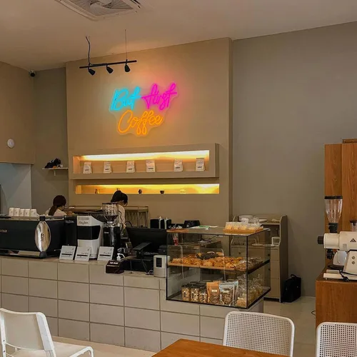 Miniatura 6 de Letrero de neón con texto en inglés «But First CoffeeNeon», «CoffeeLight» alimentado por USB, para cafetería, cafetería, cocina, hogar, bar