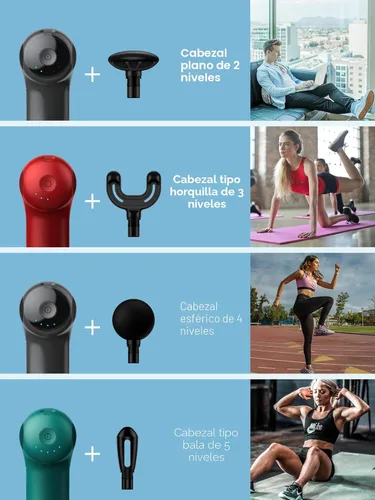 Miniatura 4 de HEYCHY Pistola de masaje Super Mini, masajeador de percusión para músculos de tejidos profundos, pistola de masaje compacta para deportes y viajes