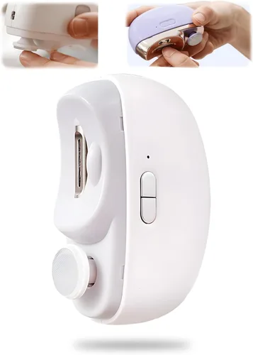Miniatura 9 de Cortaúñas eléctrico, 2026 nuevo 3 en 1 automático con pulido, recortador de uñas automático con luz LED, 2 velocidades, recargable por USB