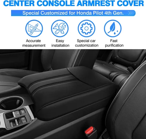 Miniatura 2 de Autorder Funda de consola central para Honda Pilot 2023-2025 2026 / Accesorios Honda Ridgeline Passport 2024-2026 Funda para reposabrazos