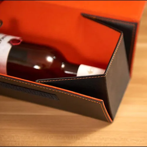 Miniatura 5 de DB11 Cajas de vino para champán - Caja de vino individual plegable (negro)
