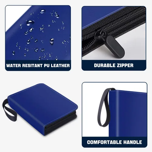 Miniatura 5 de Carpeta de álbum de 900 bolsillos para tarjetas de intercambio, carpeta para tarjetas de béisbol con fundas, álbum coleccionable para tarjetas