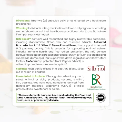 Miniatura 3 de Pure TheraPro Rx Nrf2 Boost - Activador NRF-2 con sulforafano patentado, curcumina, té verde y trans-pterostilbeno Suplemento antioxidante