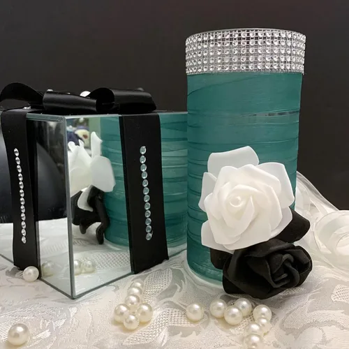 Miniatura 6 de MECCANIXITY 3 rollos de cinta de diamantes de imitación autoadhesiva de 3 yardas y 0.315 in para proyectos de artes y manualidades, pasteles de Beige