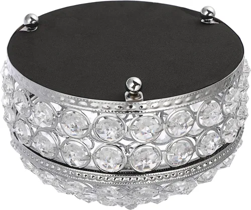 Miniatura 9 de Hipiwe Joyero con espejo de cristal, caja organizadora de baratijas, caja decorativa de lujo para anillos, caja de almacenamiento de aretes, caja