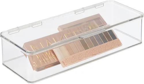 Miniatura 8 de mDesign - Caja organizadora apilable de plástico para encimera de baño, 2