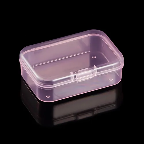 Miniatura 4 de Goodma Juego de 30 mini cajas rectangulares de plástico vacías con organizador de almacenamiento y tapas con bisagras para artículos pequeños y Rosa