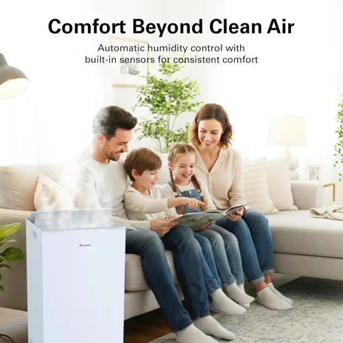 Miniatura 8 de Daikin Paquete de purificador de aire de habitación, purificador de aire HEPA con prefiltro, filtro de luz LED de carbono y UVC, cero ozono
