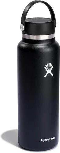Miniatura 2 de Hydro Flask - Botella de agua de acero inoxidable aislada - Boca ancha con tapa flexible, sin derrame, a prueba de fugas y recargable de 40 oz Negro