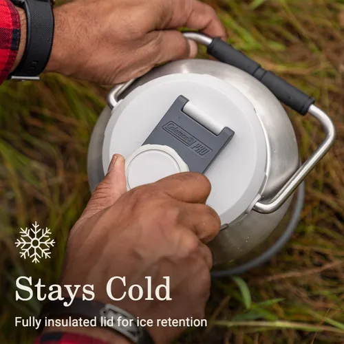 Miniatura 3 de Coleman Pro - Jarra de agua aislada de alto rendimiento, jarra portátil a prueba de fugas para uso resistente, botella de agua de acero duradera