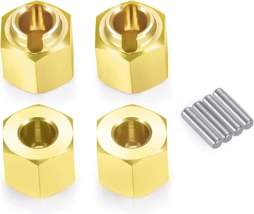 Miniatura 4 de AXSPEED Extensores de cubo de rueda de latón RC de 0.157 in, adaptador hexagonal resistente para 1:18 TRX4-M TRX4M Crawler Car