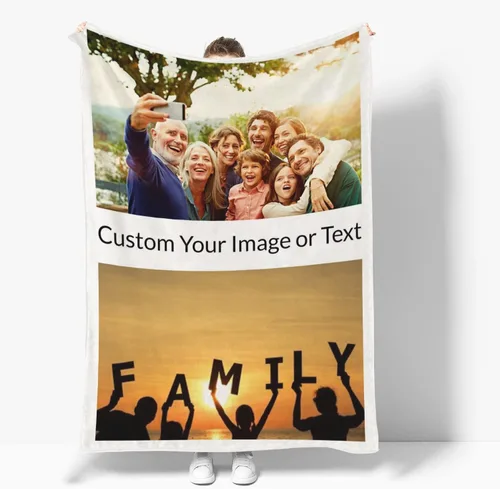 Miniatura 24 de Manta personalizada, mantas personalizadas con texto fotográfico, regalo divertido para amigos de mascotas, cumpleaños, Navidad Personalizado01