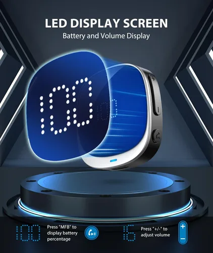 Miniatura 3 de COMSOON Adaptador Bluetooth AUX para Coche, [Pantalla LED] Receptor Bluetooth 5.3 para Altavoz/Estéreo Doméstico/Auriculares con Cable, Receptor