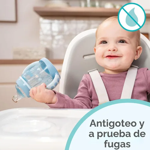 Miniatura 3 de NUK First Choice - Vaso para aprender 2.0, 5 onzas, con asas, a prueba de derrames, a prueba de fugas, vaso con popote suave, paquete de 2