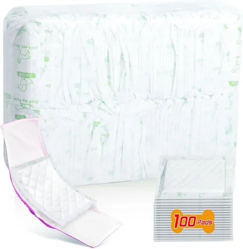 Forros de pañales para perros machos y hembras, 100 unidades, súper absorbentes, desechables, almohadillas para refuerzo para la mayoría de las