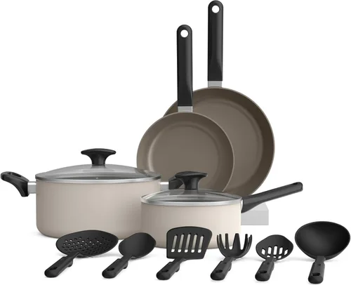 Miniatura 9 de BELLA Juego de 21 piezas para la cocina con revestimiento antiadherente de cerámica EverGood™, apto para lavavajillas y horno, compatible con todas