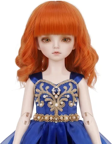 Miniatura 7 de Peluca larga recta de 8-9 pulgadas 1/3 BJD MSD DOD Pullip Dollfie peluca centro de separación DIY fabricación accesorios para el cabello