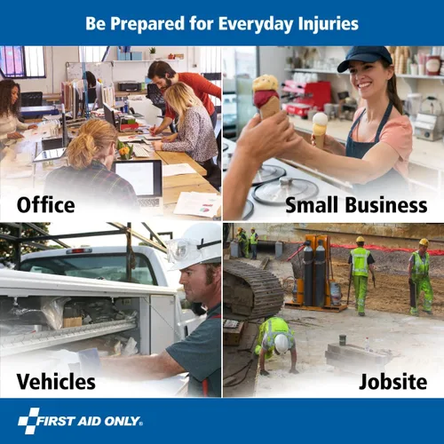 Miniatura 7 de First Aid Only 6060 Kit de primeros auxilios de emergencia multiusos para 10 personas para negocios, lugar de trabajo, hogar y automóvil, 57 piezas