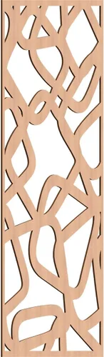 Miniatura 179 de Acme Paneles de pared decorativos de madera con calado, 9 3/8 pulgadas de ancho x 24 3/8 pulgadas de alto x 1/4 de alto, roble rojo