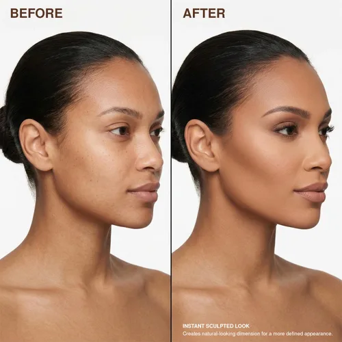 Miniatura 7 de Palladio Barra de maquillaje para contornear BUILD + BLEND, maquillaje facial para un aspecto perfecto de escultura, 0.23 onzas (brillo ámbar)