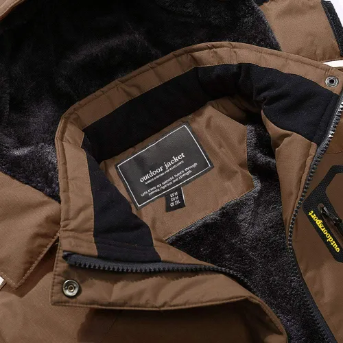 Miniatura 3 de MAGCOMSEN - Chaqueta de invierno para hombre, impermeable, abrigada, con forro polar y múltiples bolsillos