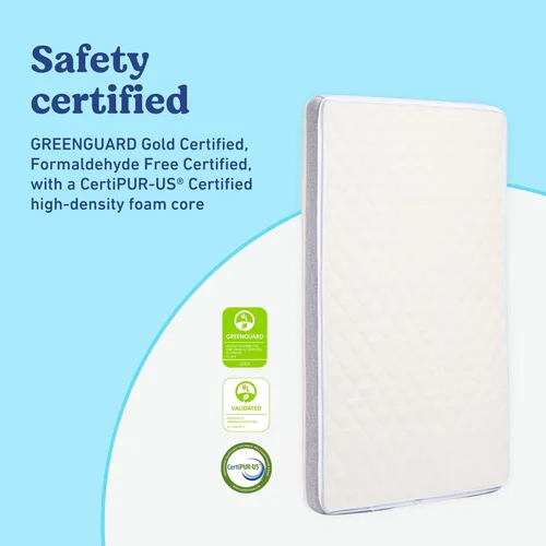 Miniatura 2 de Graco Colchón Ultra 2 en 1 Premium de doble cara para cuna y niños pequeños, espuma certificada GREENGUARD Gold, CertiPUR-US, funda lavable a