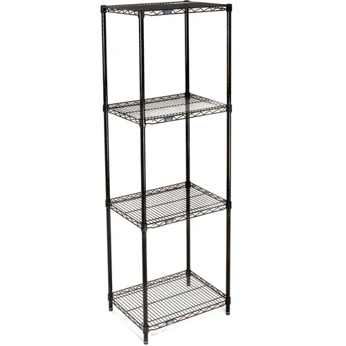 Miniatura 28 de Nexel 14" x 42" x 63", unidad de estantería de alambre ajustable de 4 niveles, estante de almacenamiento comercial con certificación NSF, acabado