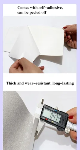 Miniatura 7 de Papel tapiz autoadhesivo para despegar y pegar, borde decorativo para el hogar, techo, para baño, sala de estar, cocina, gris, grueso, 1 5.1 x 196.9