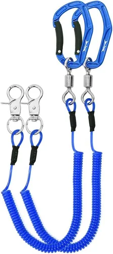 HERCULES M4 Fishing Lanyard, Fishing Pole Tether, Kayak Paddle Leash, Heavy Duty Retractable Coiled Lanyard for Fishing, Rods, Pliers, Boating,