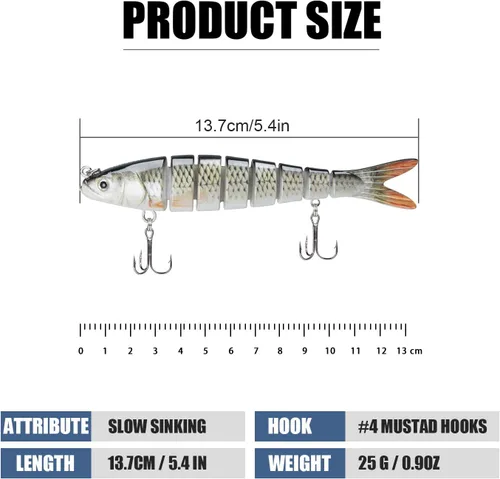 Miniatura 2 de TRUSCEND Swimmax - Señuelos de pesca fáciles de atrapar con ganchos BKK, ondulación, vibración, traqueteo y gorgoteo para más mordeduras, cebos