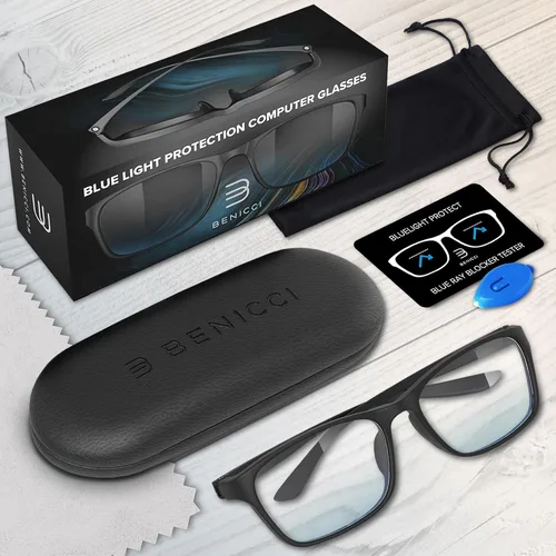 Miniatura 6 de Elegantes lentes de bloqueo de luz azul para mujeres y hombres, ayudan a aliviar la fatiga ocular digital y el dolor de cabeza de las computadoras