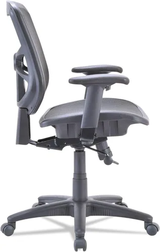 Miniatura 5 de Alera ALEEL42B18 Elusion Series Silla de malla giratoria/inclinable con respaldo medio - negro