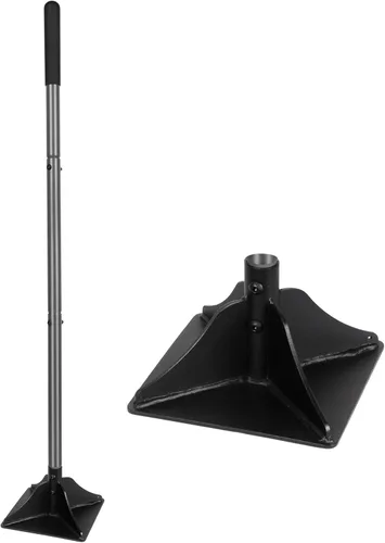 Walensee Mango de acero con mango de 48 pulgadas de goma de jardín de 8"x8" para ahorrar mano de obra, herramienta ideal de acero total, de alta