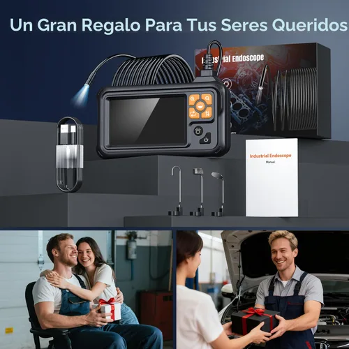 Miniatura 8 de SKYBASIC Cámara Endoscopio Industrial Boroscopio con Luz, 4.3'' HD Digital Portátil Impermeable Herramientas de Alcantarillado Cámara de Inspección