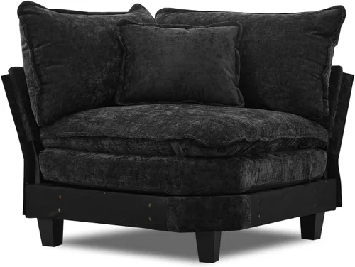 Miniatura 55 de Sofá modular seccional, sofá de nube con otomana, asiento profundo de felpilla en forma de L para sala de estar y apartamento