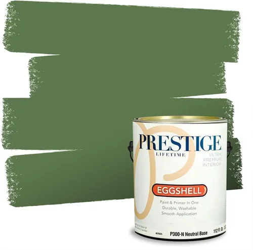 Miniatura 162 de PRESTIGE Pintura exterior e imprimación en uno, aloe, plano, 1 galón