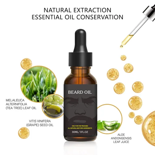 Miniatura 5 de Aceite para barba para hombre, acondicionador e hidratación clásico para el crecimiento y mejor barba, juego de regalos de cumpleaños, San Valentín
